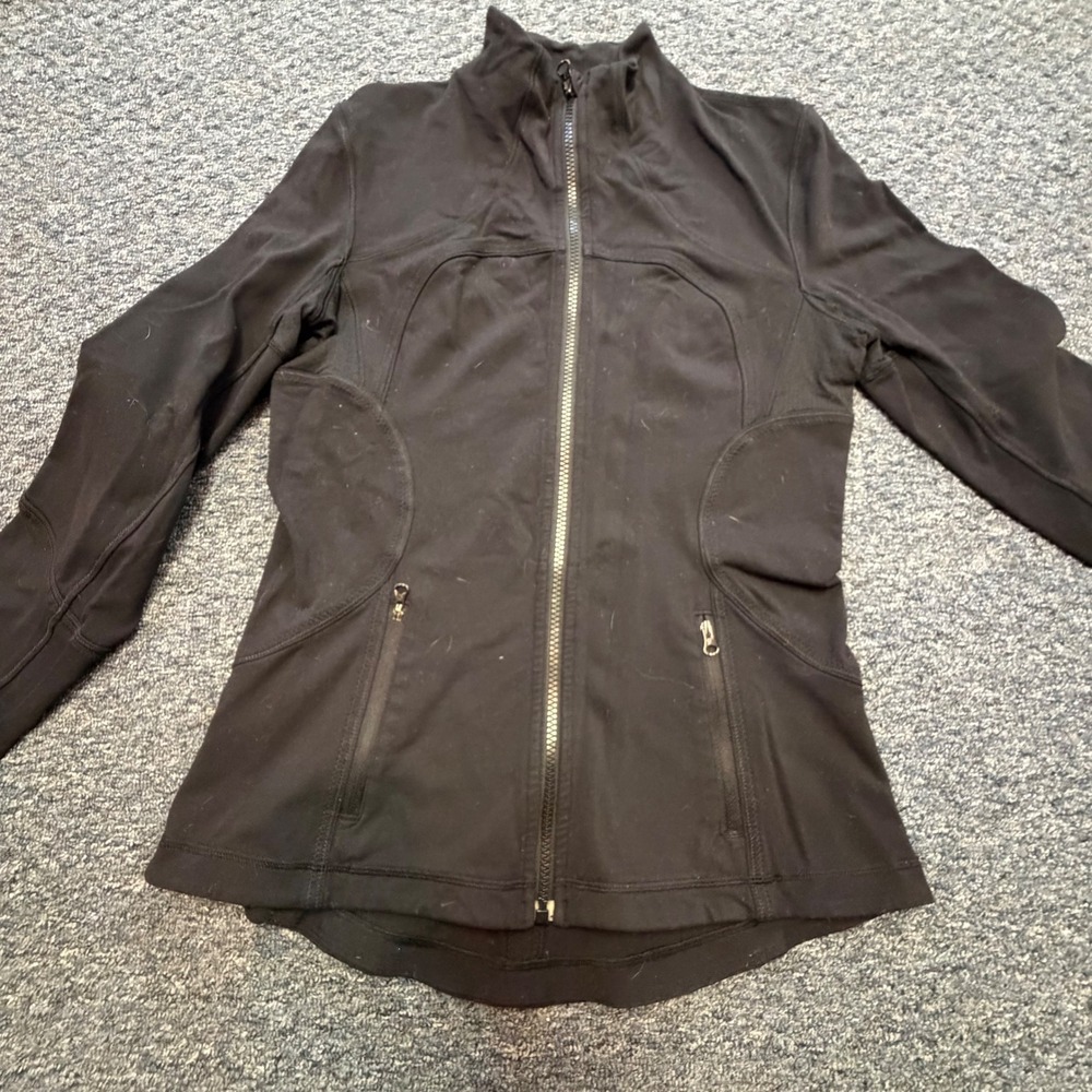 Lululemon Define Jacket Black Full Zip Activewear Yoga Workout Coat Womens
